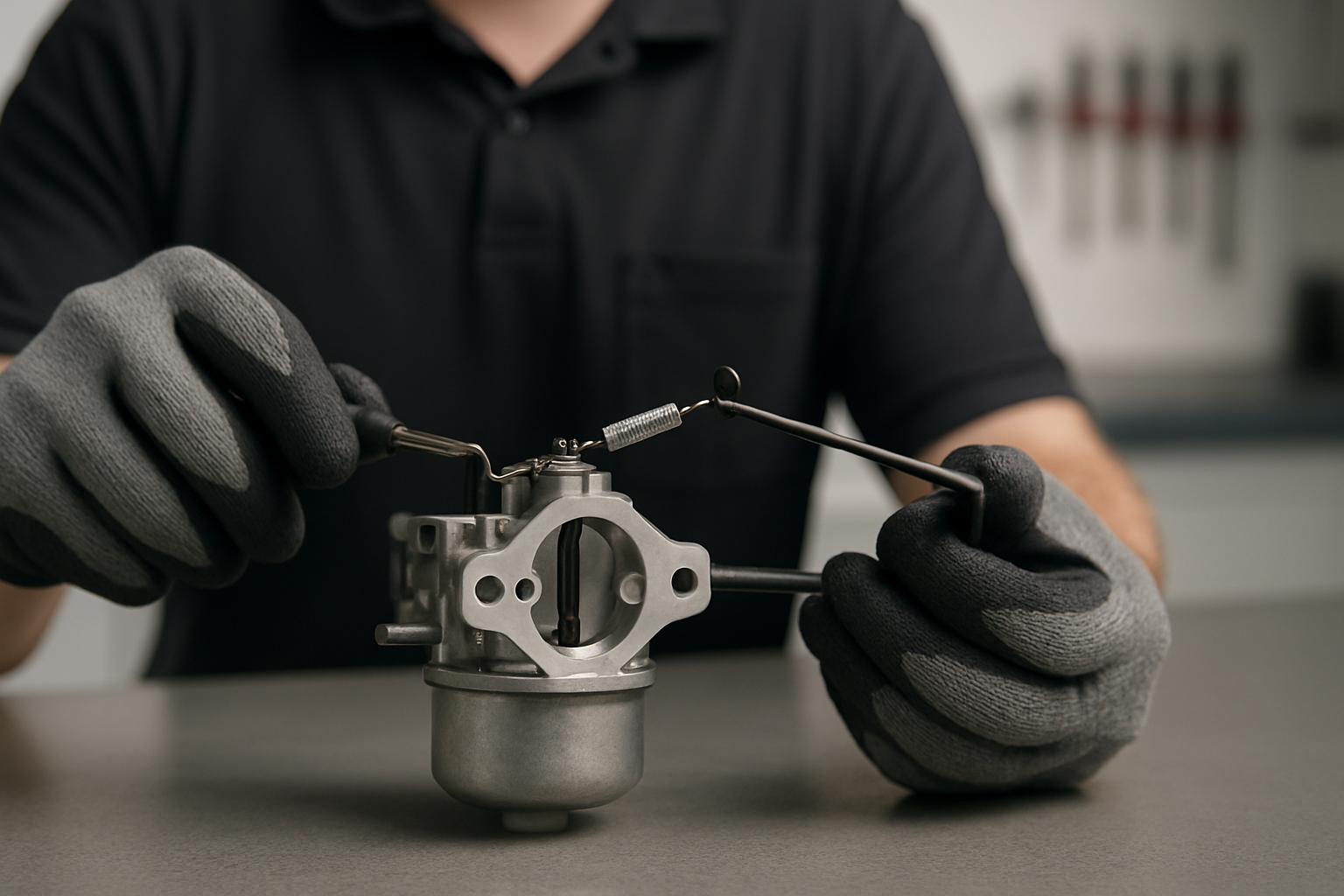 découvrez un schéma détaillé de la tringlerie du carburateur briggs et stratton, avec une explication claire pour faciliter la compréhension et la maintenance.