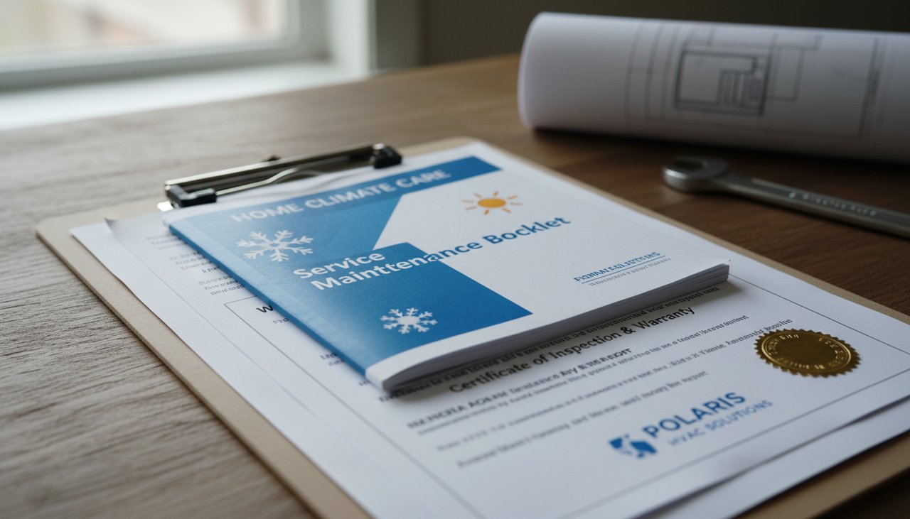 Carnet d'entretien et attestation papier d'une climatisation residentielle