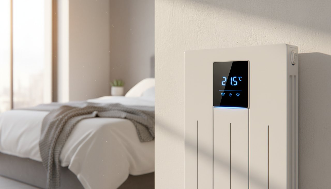 Détails intérieurs d'un radiateur à inertie sèche en pierre de stéatite