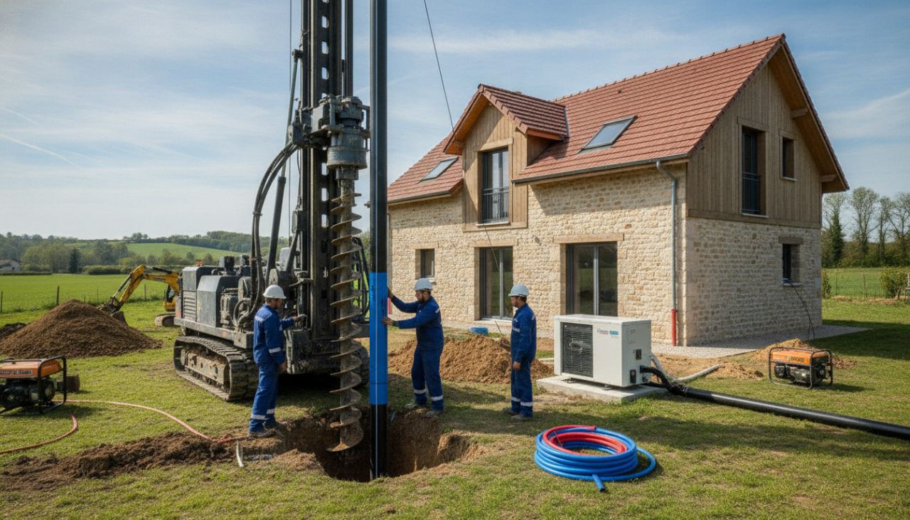 géothermie maison individuelle prix sonde verticale