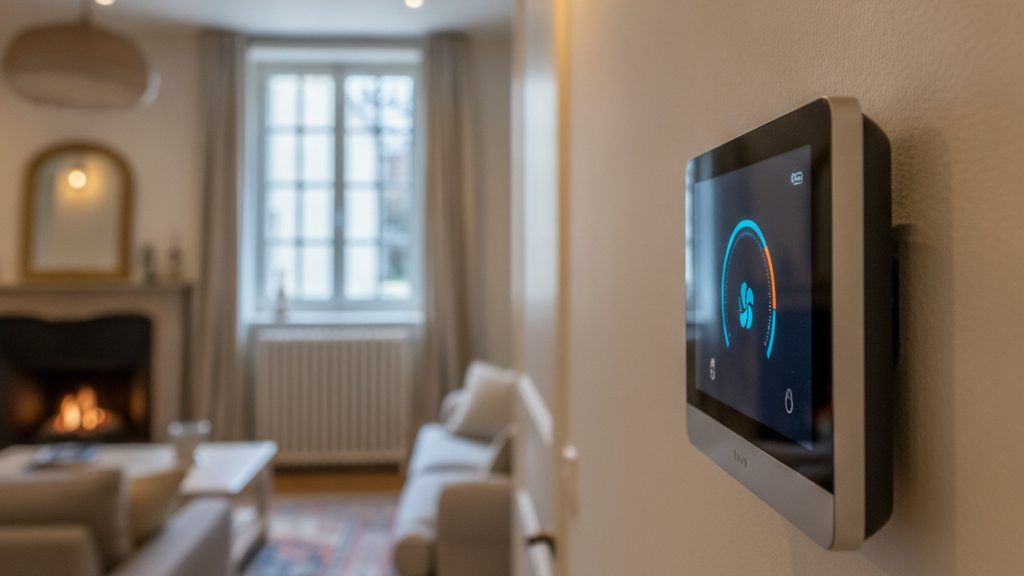 Thermostat connecté pour réduire la consommation électrique annuelle d'une pompe à chaleur