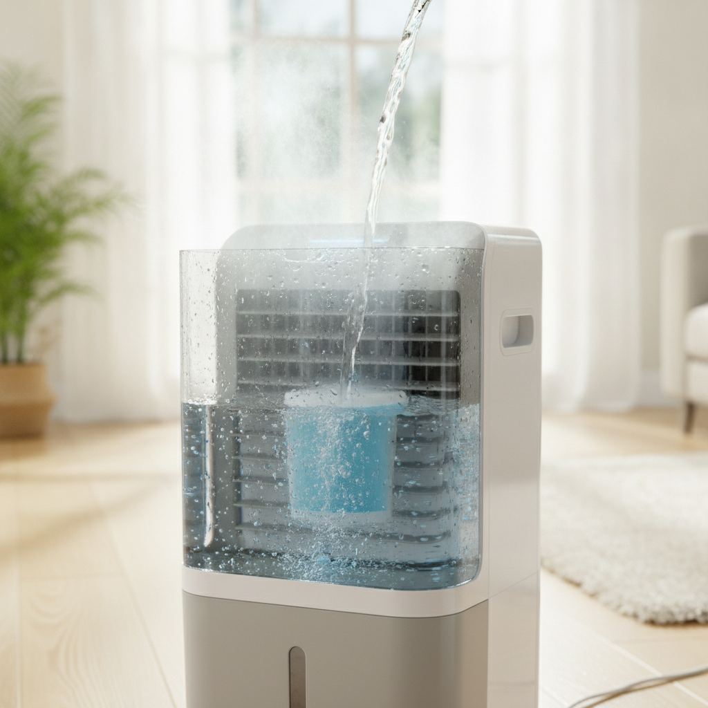 rafraichisseur d air evaporatif avec reservoir d eau