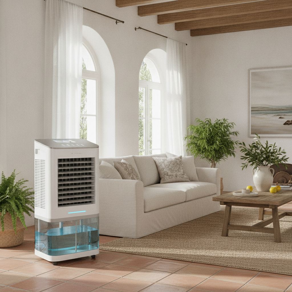Rafraîchisseur d'air mobile dans un salon