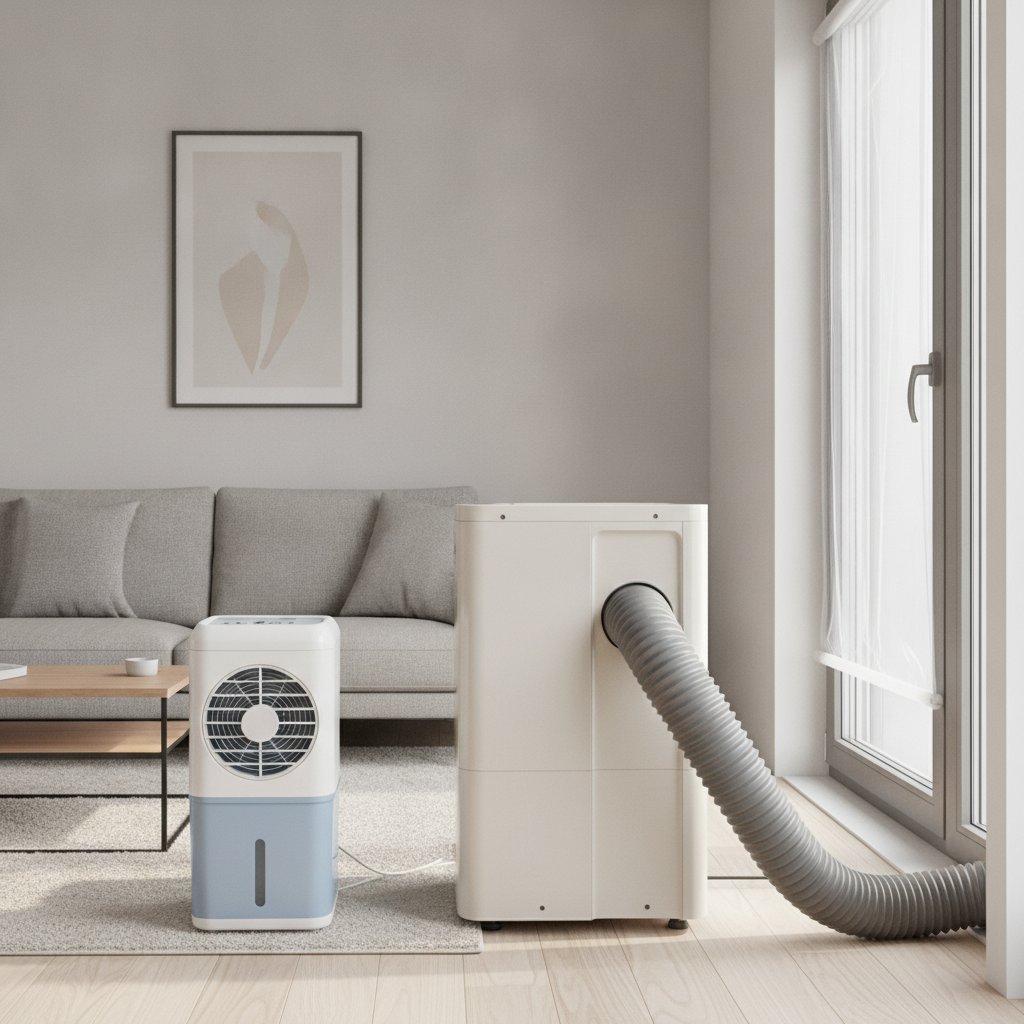 Rafraîchisseur d'air comparé à un climatiseur mobile