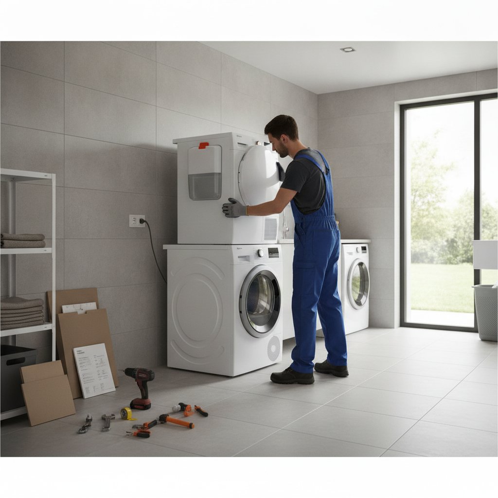 Installation d'un sèche-linge à pompe à chaleur sans gaine d'évacuation